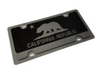 License Plate Cover Premium Blacked Out California Flag for Most Cars (Universal)