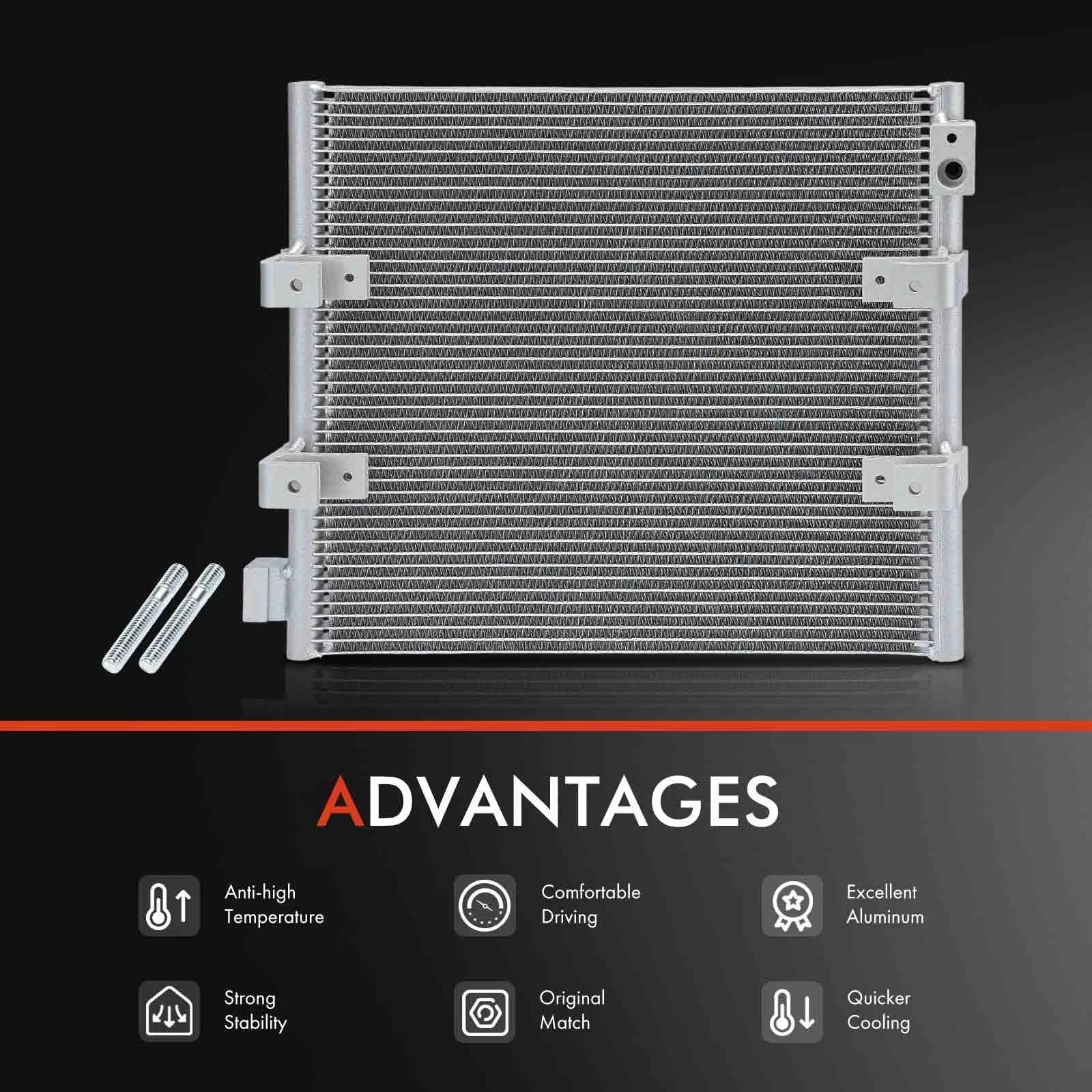 A/C Condenser with Bracket for Mitsubishi Fuso FE FE120 FE140 FE145CC (2005–2021)