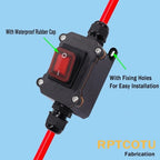 Junction Box with Illuminated Rocker Switch for Heavy Duty Use (IP67)