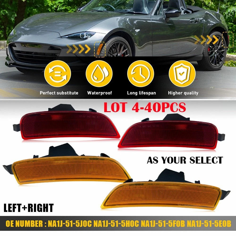 Set of 4 Front Rear Side Marker Lights for Mazda Miata MX-5 (2016–2023)