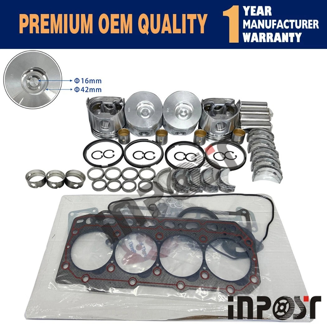 Overhaul Rebuild Kit for Yanmar Kobelco Z84 Z85 CX50 (4TNV88 4D88)