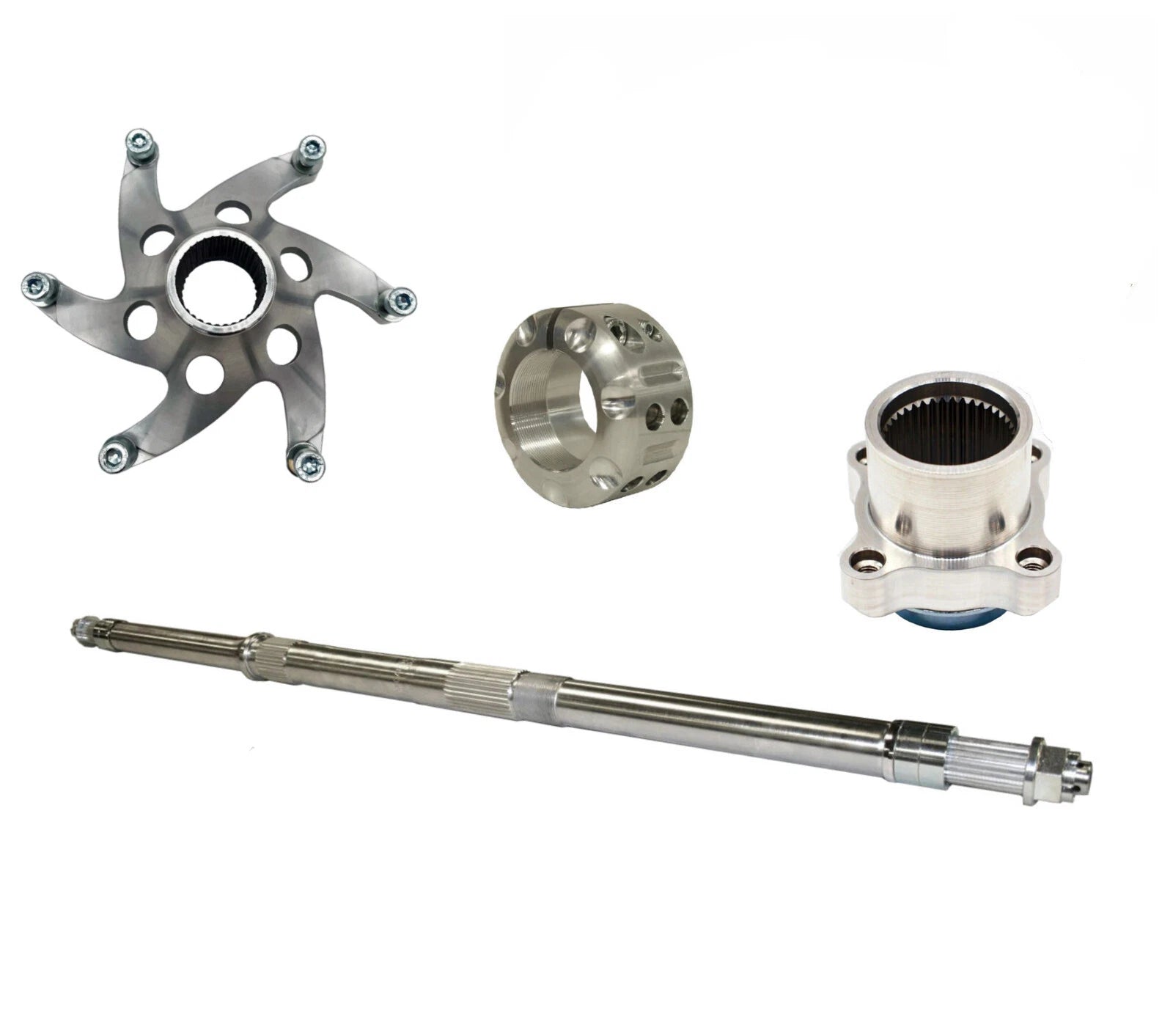 Axcalibar Axle + Sprocket Hub + Brake Hub + Lock Nut for Yamaha Banshee (1997–2006)