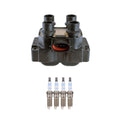 Denso Ignition Coil & Bosch Platinum Spark Plugs Kit for Ford Contour (1995–2000)