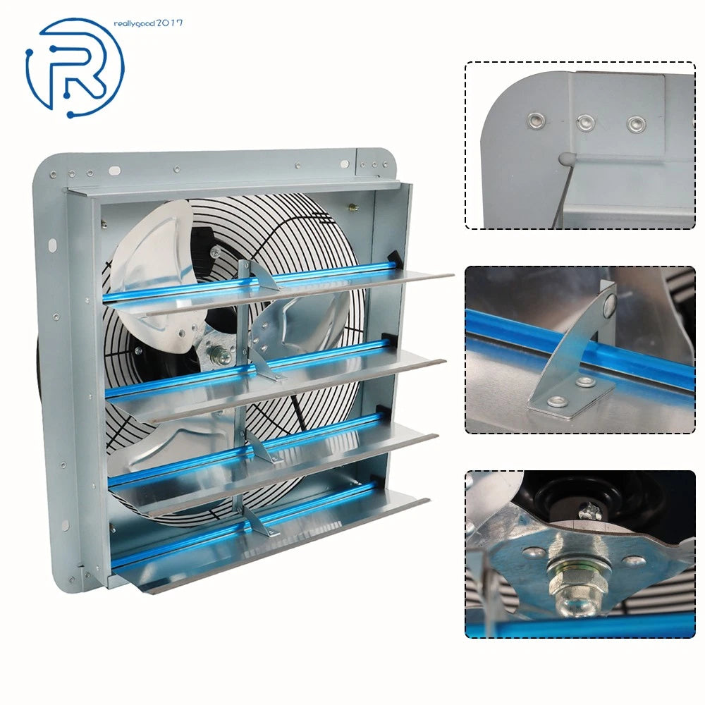 16" Wall-Mount Exhaust Fan for Attic
