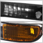 Bumper Light for GMC Sierra/Yukon (1999–2006) Black Housing Clear Lens Amber