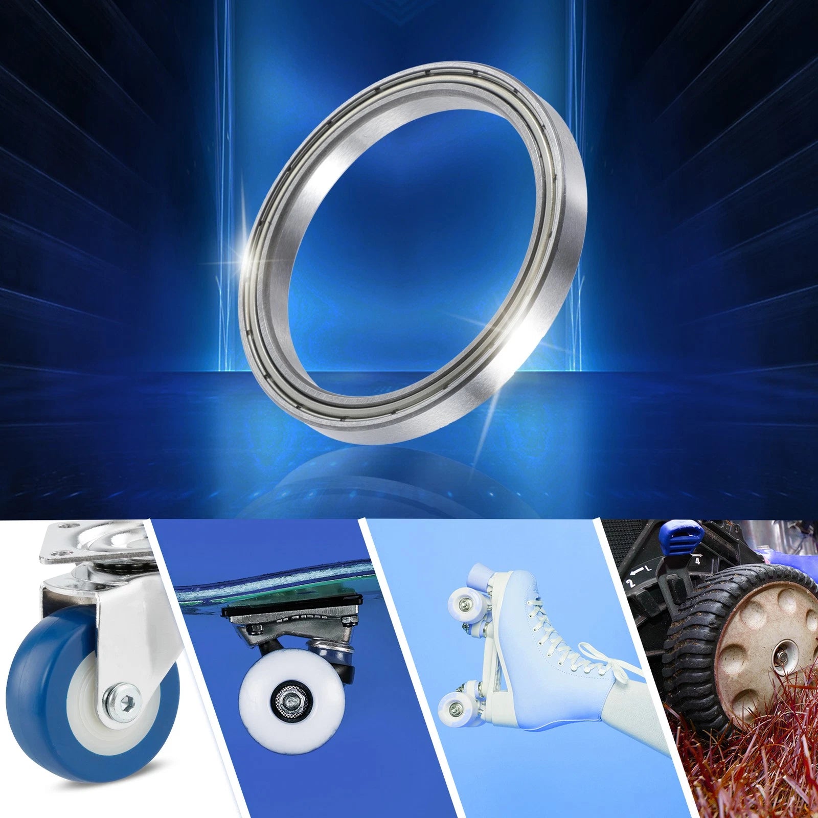 2 Pcs 30x37x4mm Deep Groove Ball Bearings for Cars (6706ZZ)