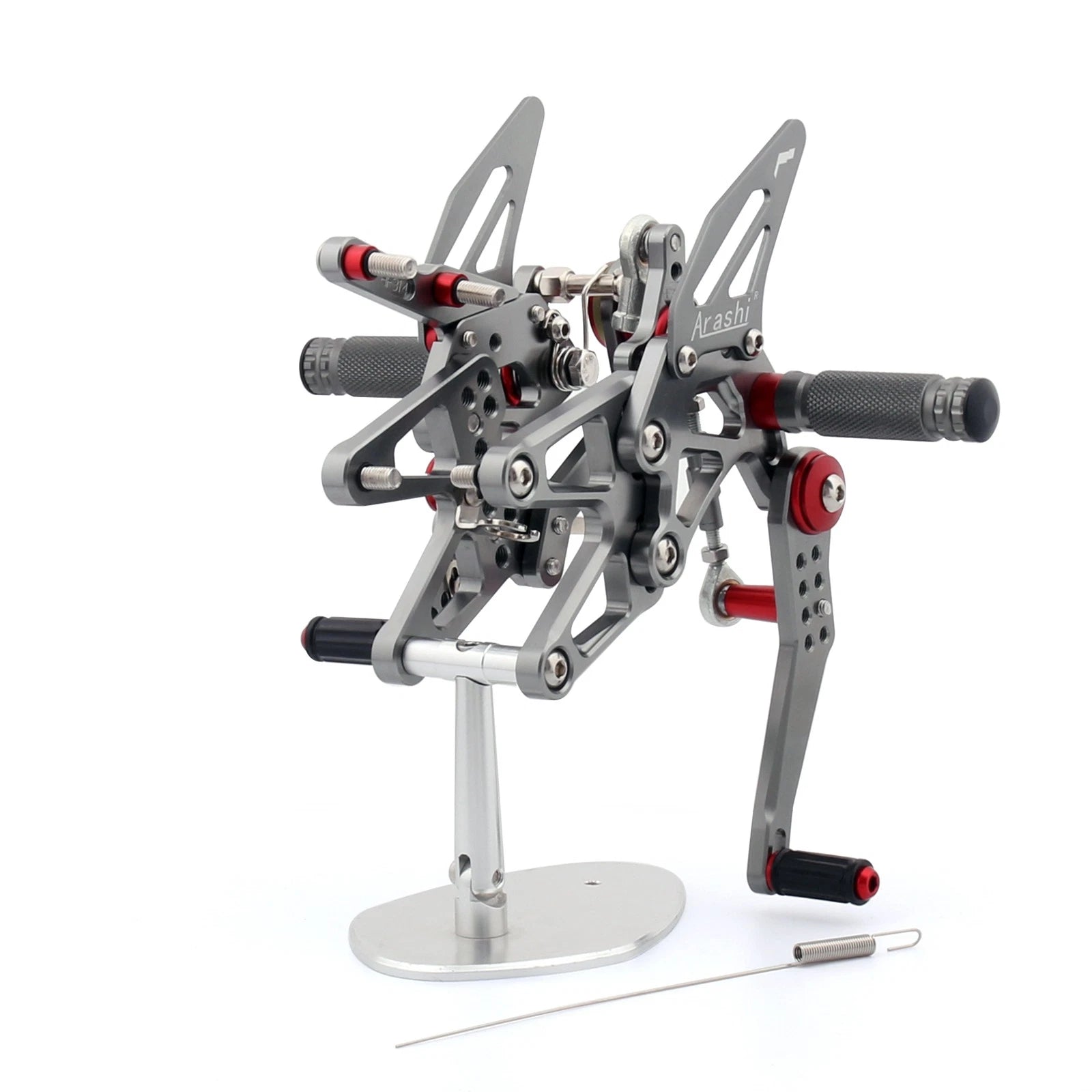 Racing Rearsets Footrest Set for Triumph Daytona 675 (2013–2017) Gray