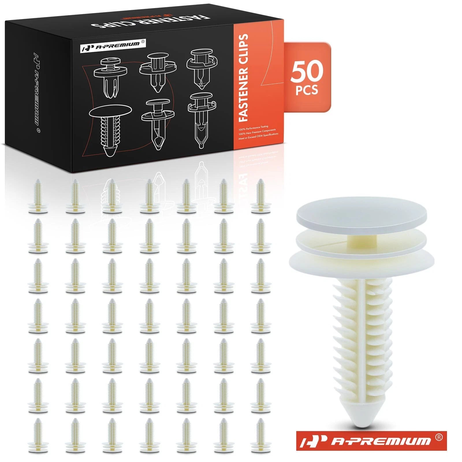 50Pcs Door Trim Panel Retainer Clips for Chevrolet Cadillac (8mm)