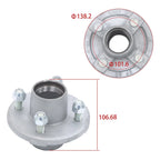 Set of 2 Galvanized Trailer Hubs for 4x4 Trailers (1" or 1.0625" Spindle)
