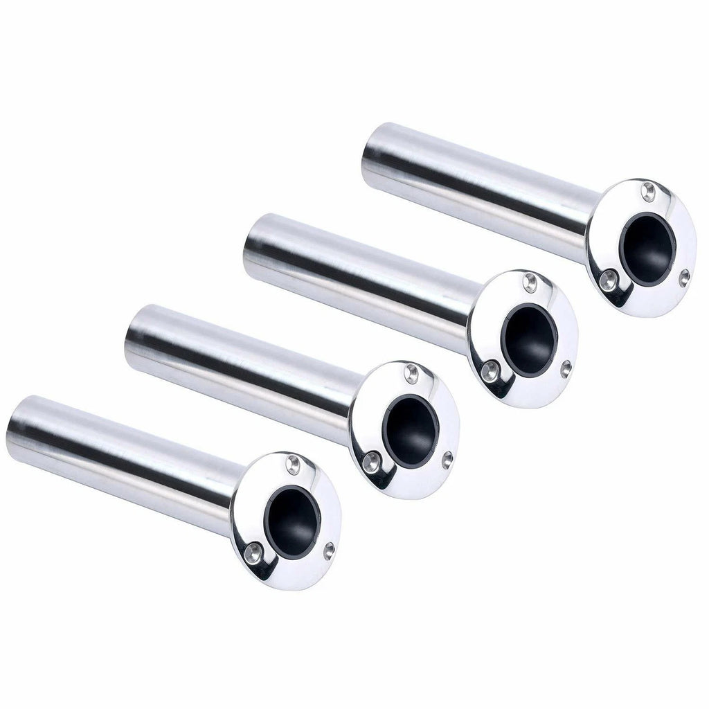 4PC Heavy Duty Stainless Steel Flush Mount Fishing Rod Holders
