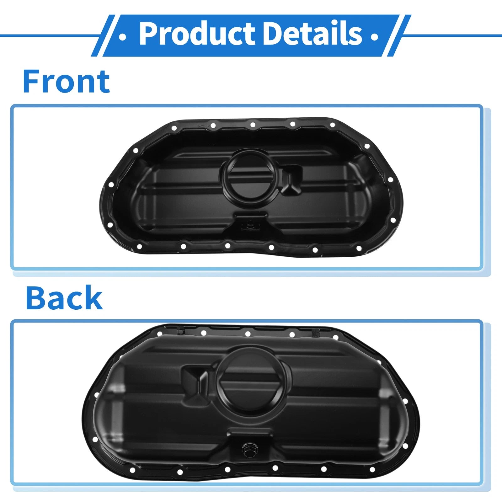 Engine Oil Pan for Toyota Lexus GS460 4.6L (2008–2011) 1210238021 Steel Black