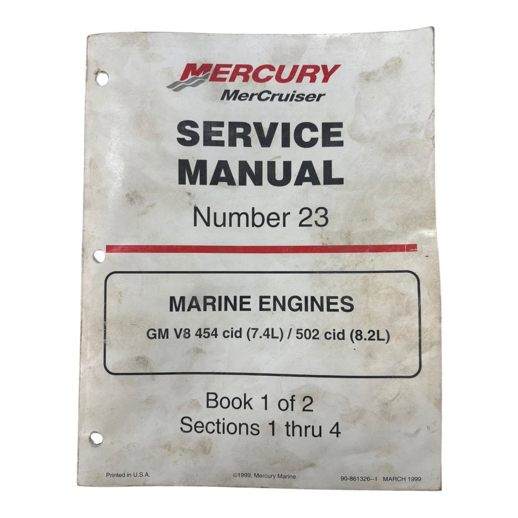 Service Manual #23 for Mercury MerCruiser GM V8 454/502 (1990–1999)