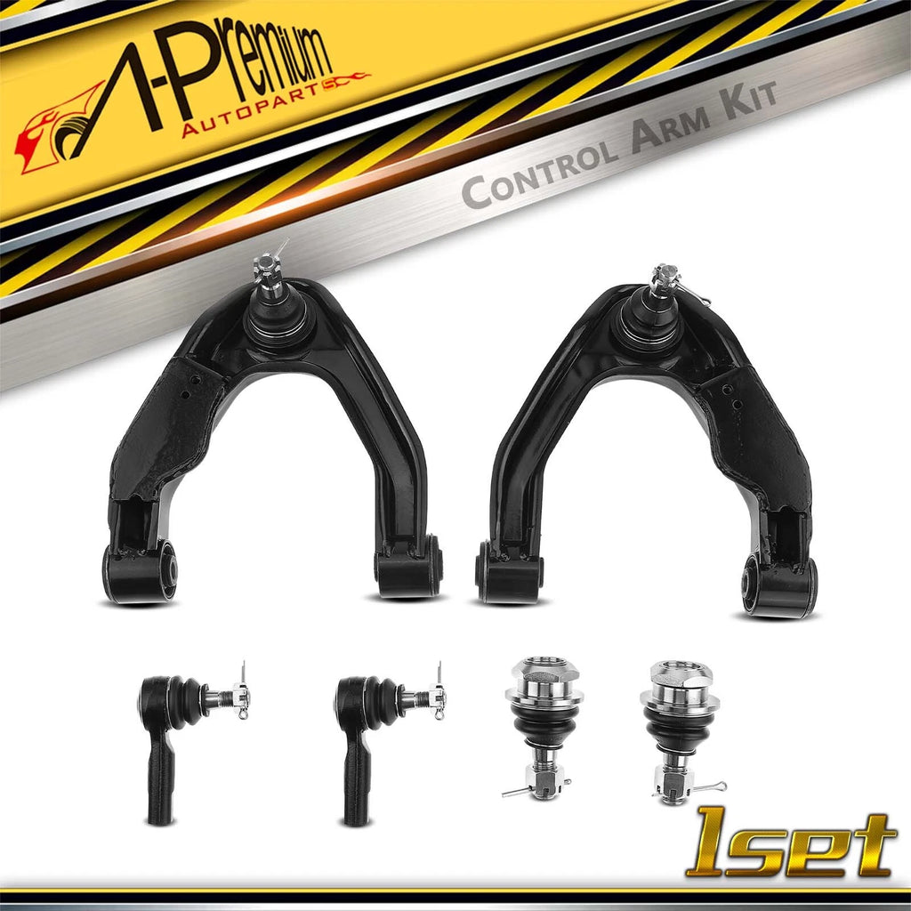 6X Front Upper Control Arm & Tie Rod for Nissan Frontier Xterra (2000–2004)