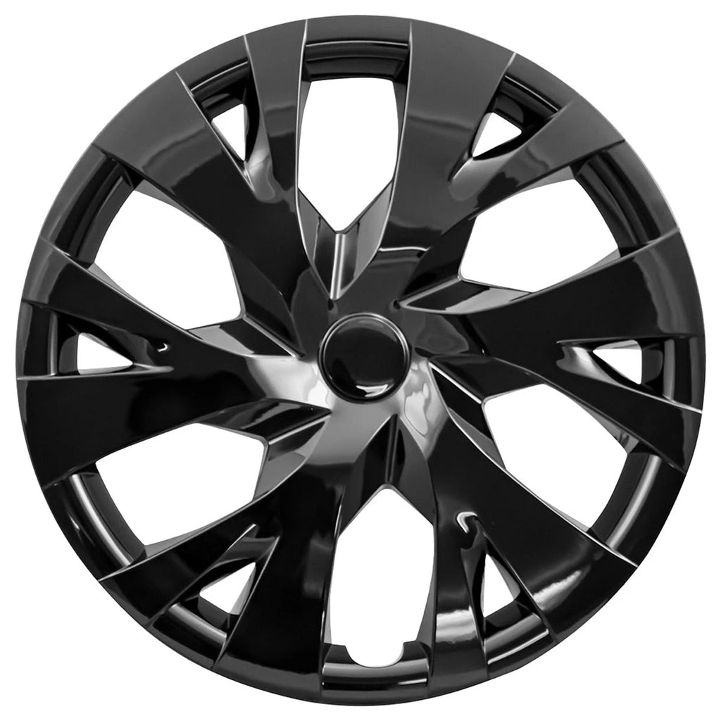 Wheel Covers Hubcaps 15 Inch Gloss Black Set for Universal Fit (Fit All)