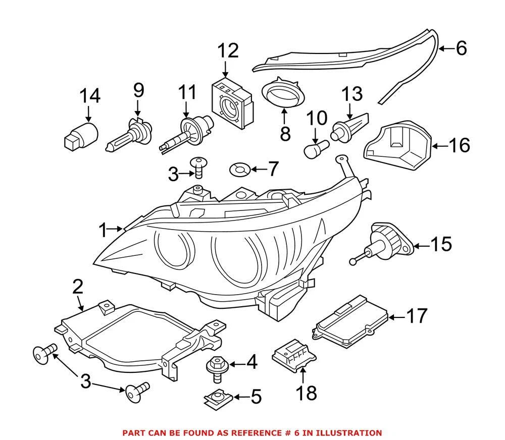 Headlight Seal for BMW (63127187269)