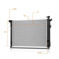 Aluminum Cooling Radiator DPI-13455 for Genesis 3.8L 5.0L (2015–2016)