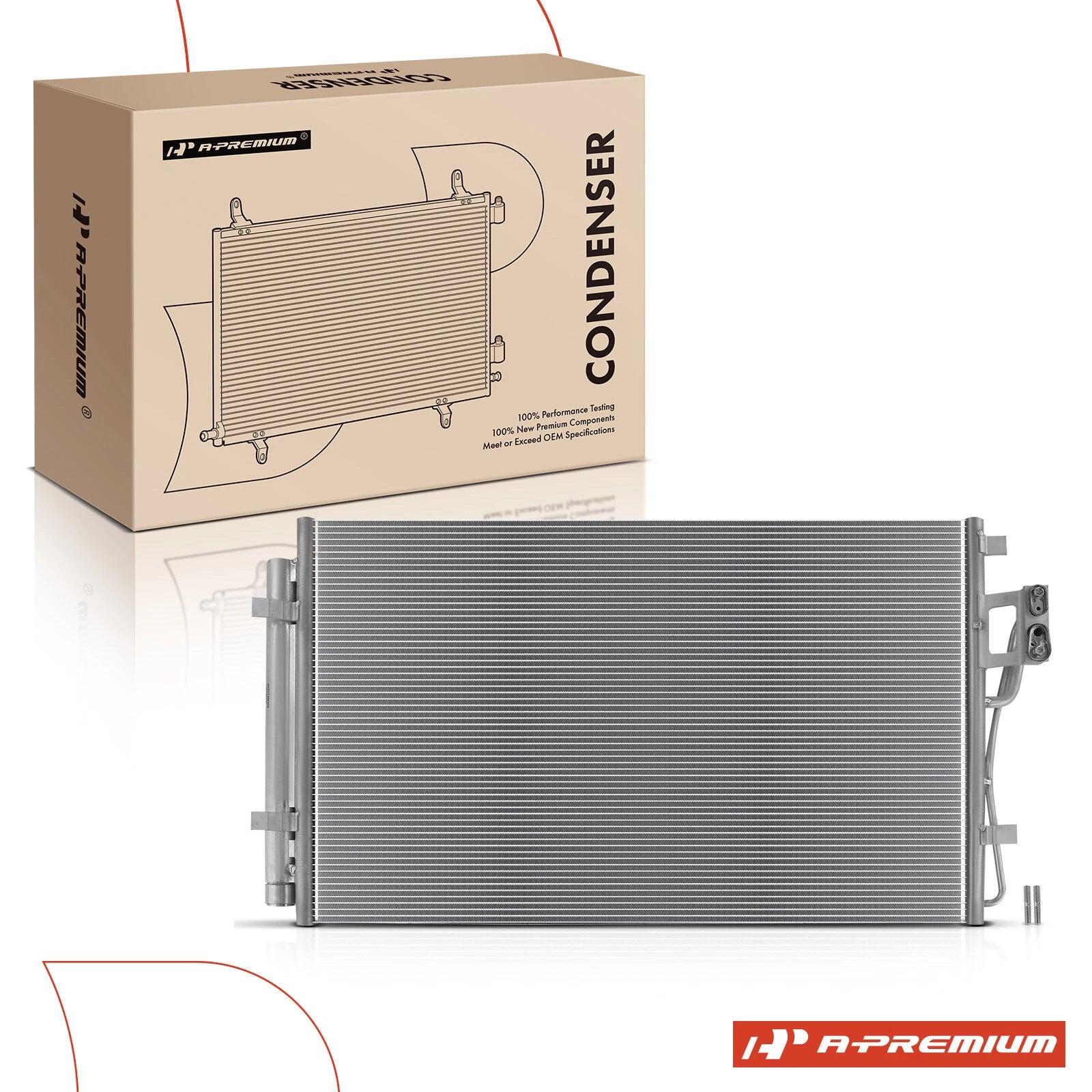A/C Condenser with Receiver Drier for Hyundai Santa Fe (2010–2012)