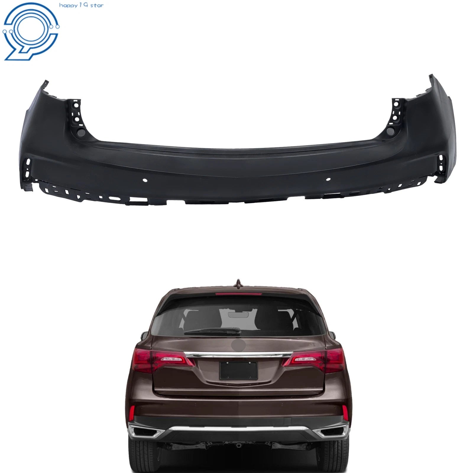 Rear Upper Bumper Cover Fascia for Acura MDX (2017–2020) AC1100179