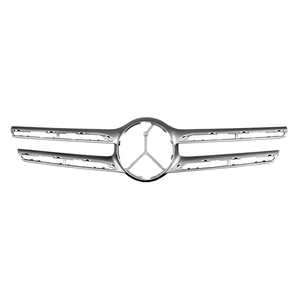Replacement Silver Painted ABS Plastic Front Center Grille Molding