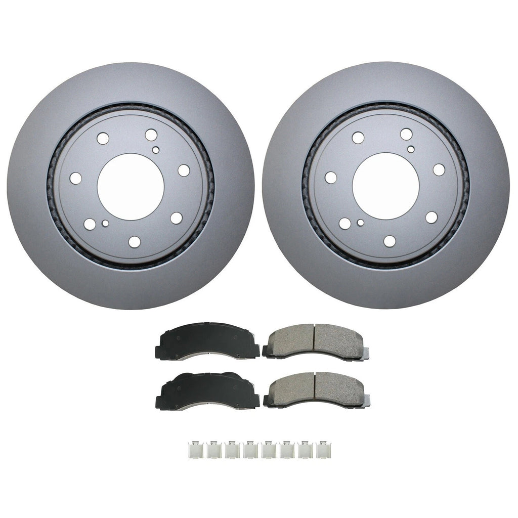 Front Brake Kit 350mm Disc Rotors Akebono Ceramic Pads for Ford F-150 (2015–2023)