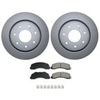 Front Brake Kit 350mm Disc Rotors Akebono Ceramic Pads for Ford F-150 (2015–2023)