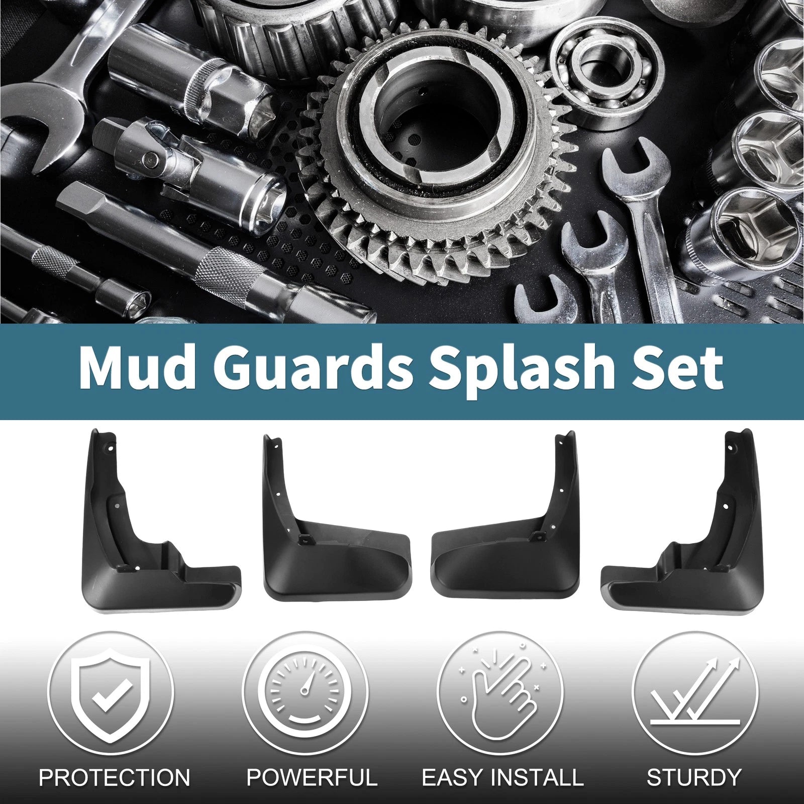 Set of 4 Mud Flaps Splash Guards for Toyota Venza AV10 (2013–2016)