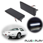 2X White LED Side Marker Parking Lights for Chevy Corvette C3 (1974–1979)