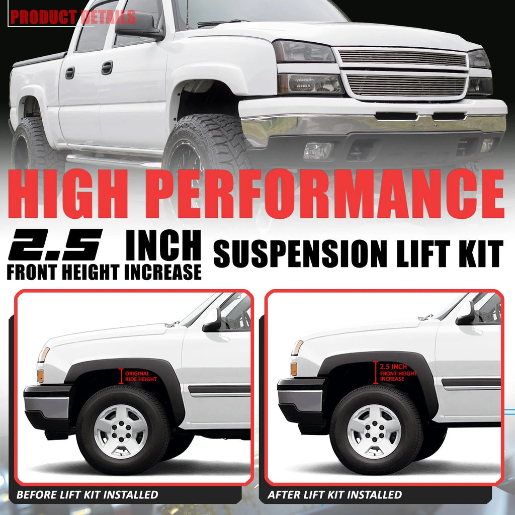 2.5" Coil Spring Front Lift Level Spacer for Silverado Sierra 1500 (1999–2007)