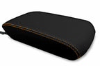 Leather Console Lid Armrest Cover for Toyota 4Runner (2010–2019) Orange Stitch