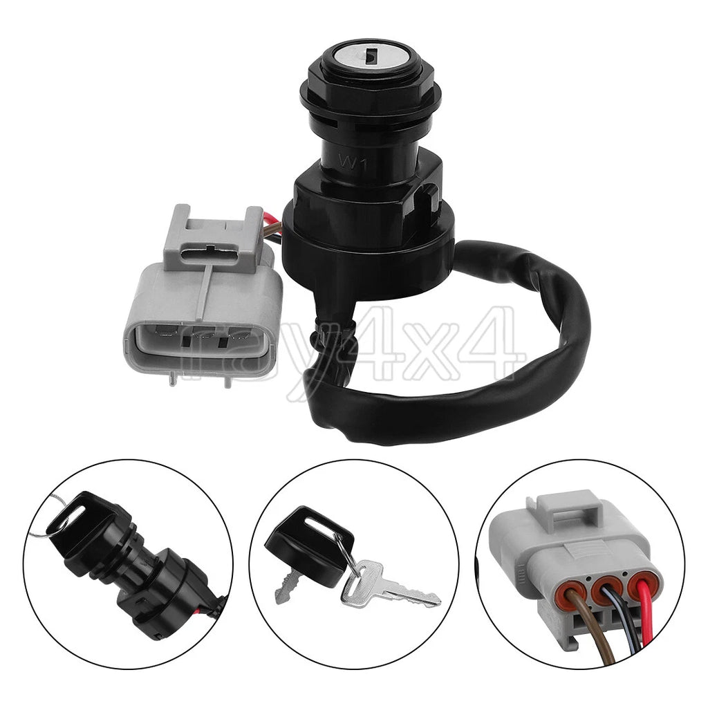 Ignition Key Switch for Yamaha Big Bear 400, Grizzly 700/550/400, Kodiak 700/450