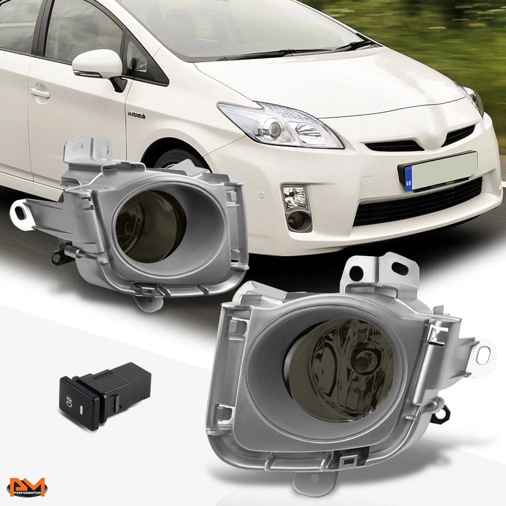 Smoked Lens Fog Lights for Toyota Prius (2010–2012) W/Switch, Bezel, Harness