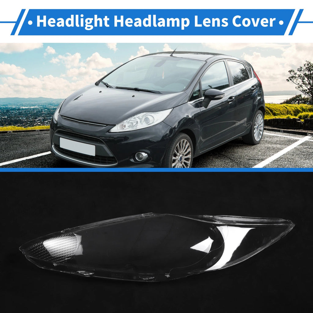 1 Pcs Headlight Lens Cover for Ford Fiesta (2009–2012) PC Clear