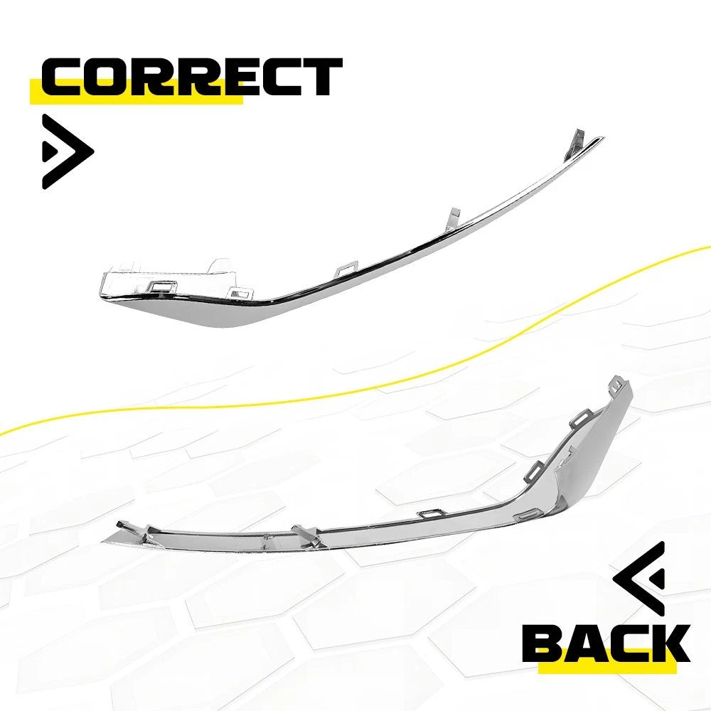 Front Bumper Fog Light Lamp Strip Trim Chrome for Ford Fusion (2019–2020)