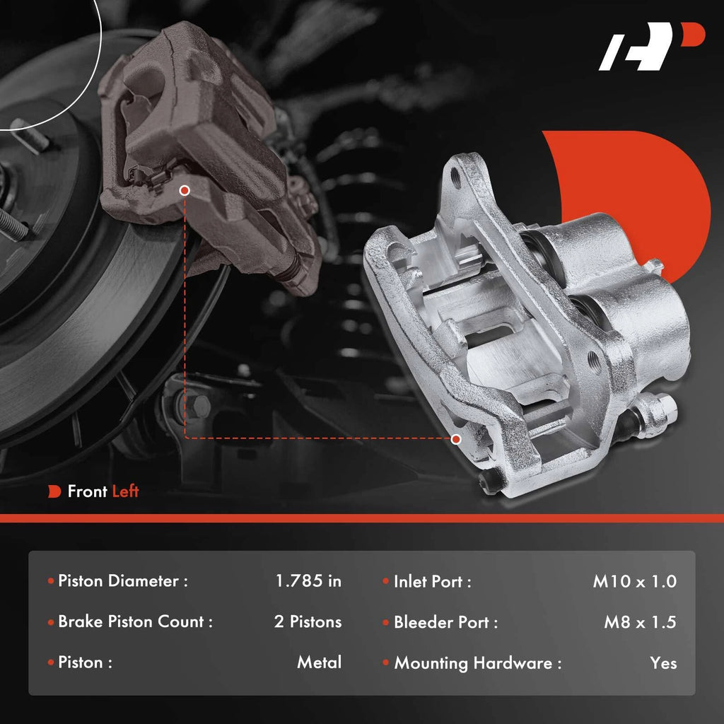 Front Left Brake Caliper with Bracket for Ford Edge, Lincoln MKX (2011-2014)