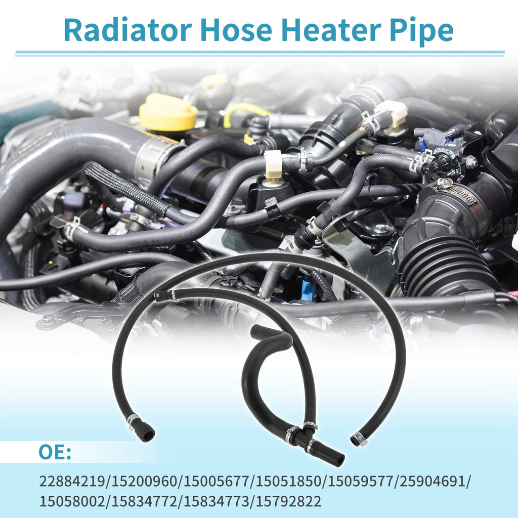 2pcs Heater Inlet & Lower Radiator Outlet Hose for Chevrolet Avalanche (2007–2009)