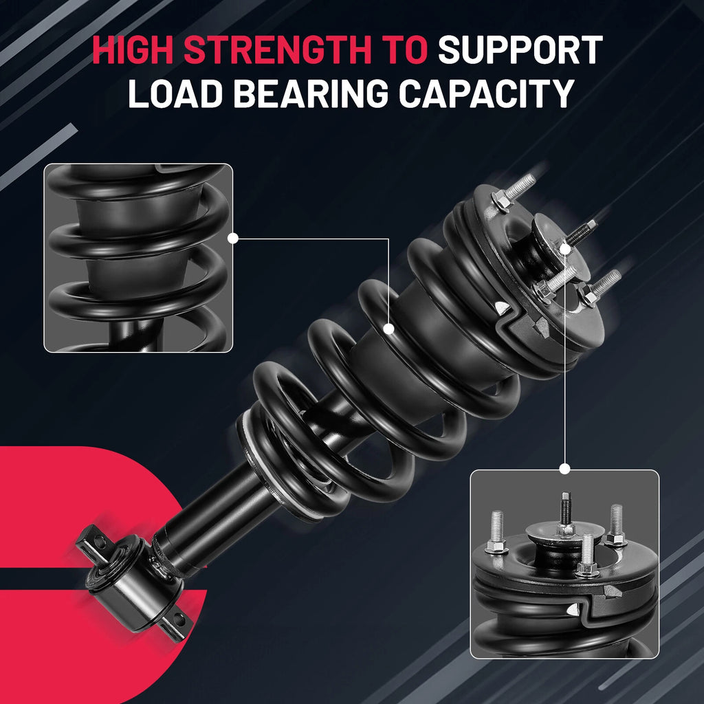 6x Front Struts and Rear Shocks with Sway Bars for 2014-2018 Silverado Sierra