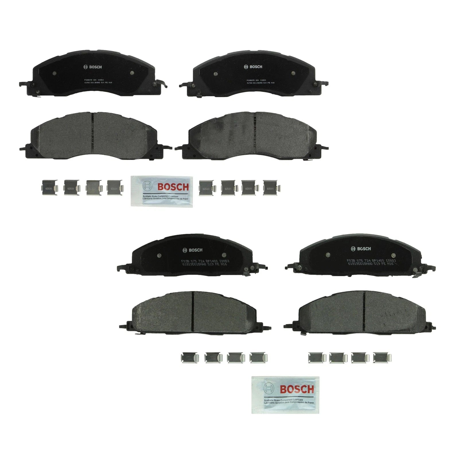 Bosch QuietCast Disc Brake Pads Kit for Dodge Ram (2010–2023)