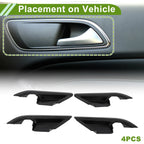 Set of 4 Interior Door Handle Bowl Cover Trim for Toyota Camry (2018–2024) ABS