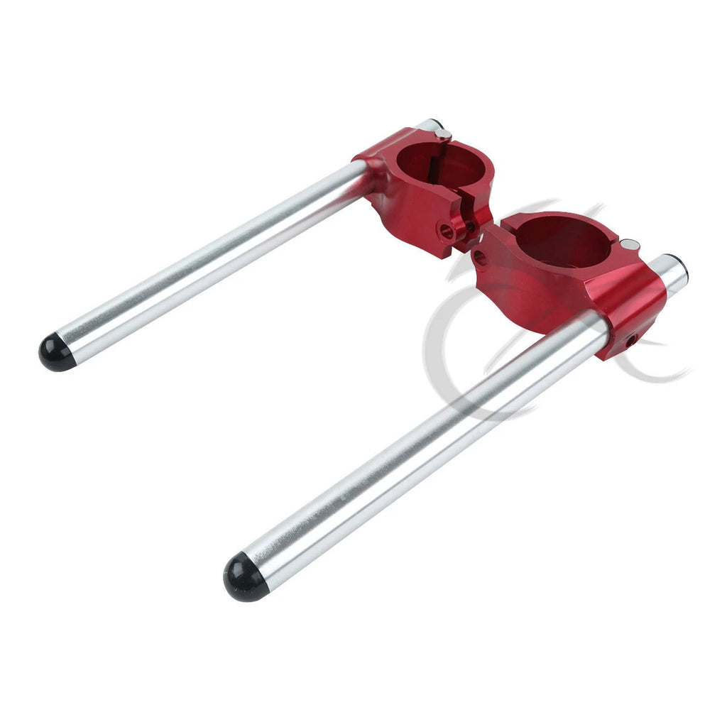 50mm Clip On Handlebars for Suzuki GSXR1000 (2001–2011) GSXR600 (1992–2011) Red