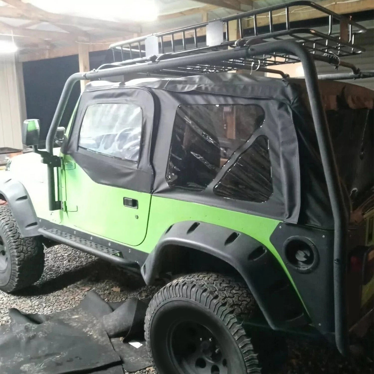 2X Black Roof Rack Removable Bars for Jeep Wrangler TJ (1997-2006)