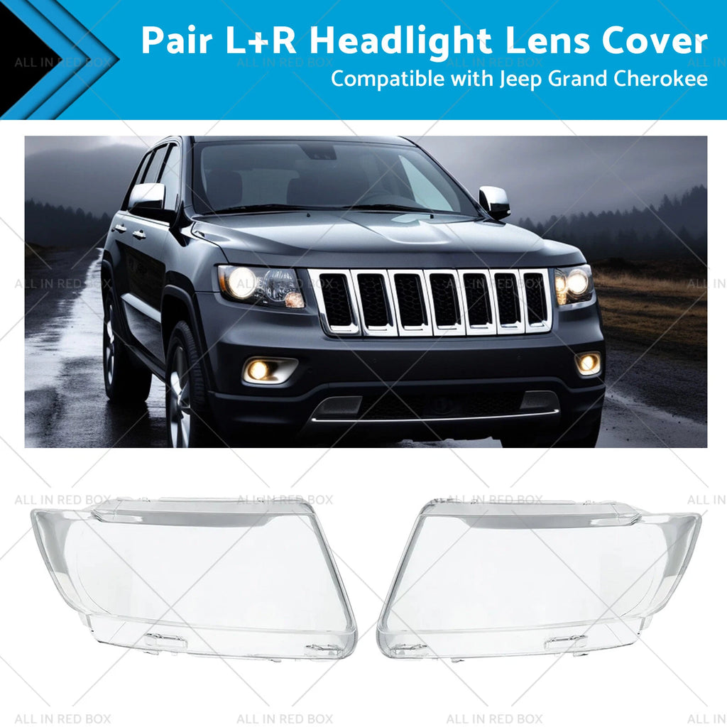 Pair Headlight Lens Cover for Jeep Grand Cherokee (2011–2013)