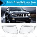 Pair Headlight Lens Cover for Jeep Grand Cherokee (2011–2013)