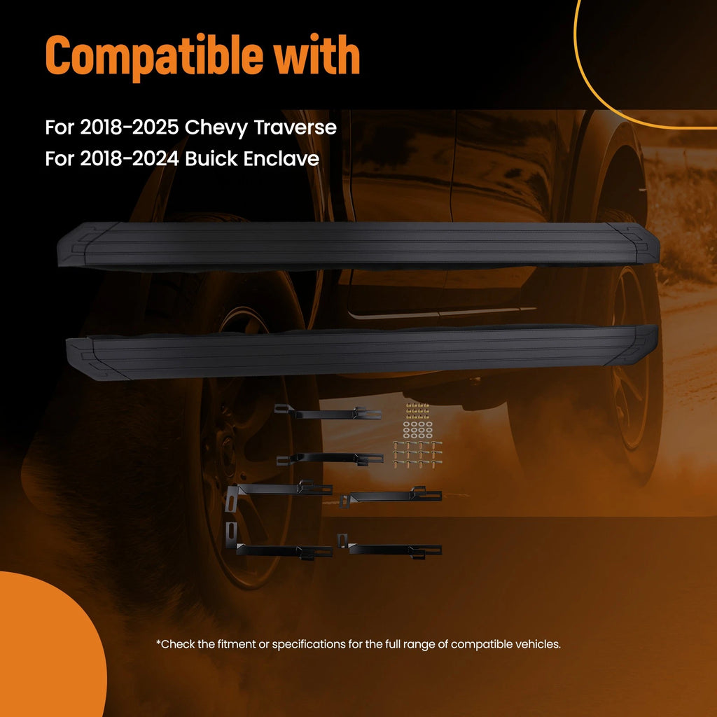 Running Boards Nerf Bars for Chevy Traverse (2018–2025) / Buick Enclave (2018–2024)