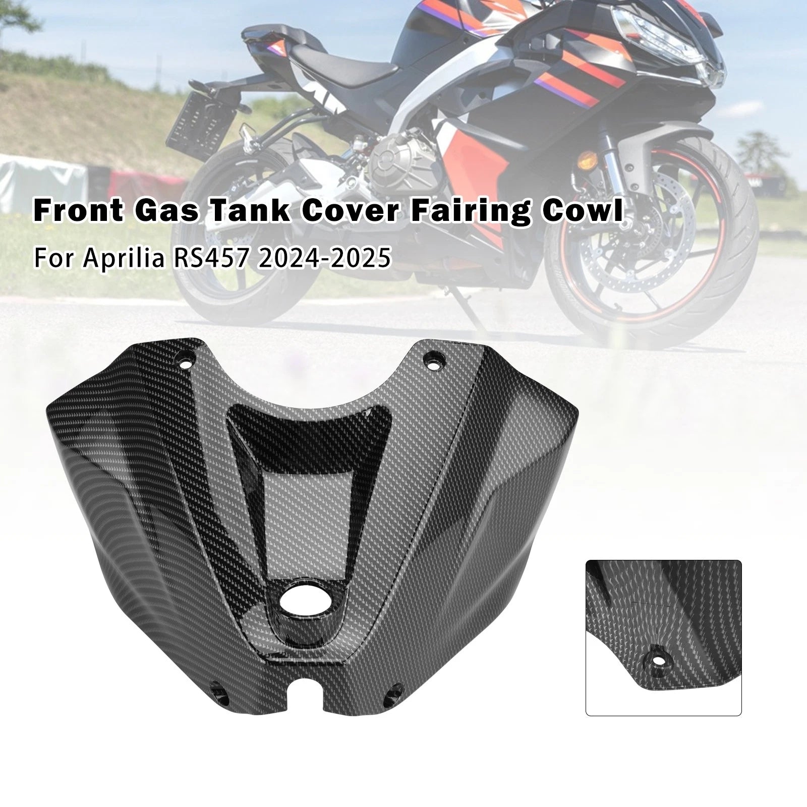 Front Gas Tank Cover Trim for Aprilia RS457 (2024–2025) Carbon