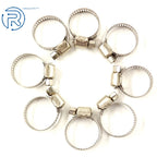 50Pcs Stainless Steel Adjustable Drive Hose Clamps for