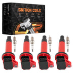 Set of 4 Ignition Coils & Spark Plugs for Pontiac Vibe Toyota Matrix (2003–2008)