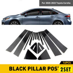 Set of 4 Carbon Fiber Door Sill Protector Strips for Universal Vehicles