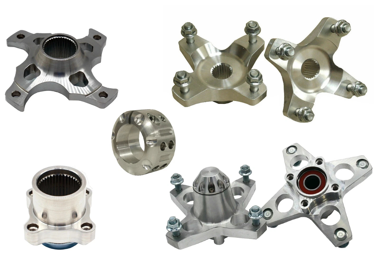 Front and Rear Hubs + Sprocket Brake Hub Lock Nut for Yamaha YFZ450R (2009–Present)