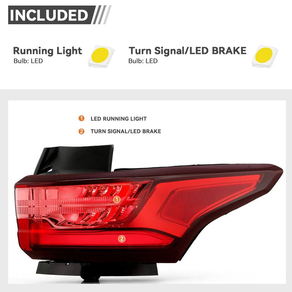 LED Tail Light for Chevy Traverse (2018–2021) Outer Right Passenger Side