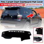 Non-Slip Dashboard Carpet Cover Mat Black for Toyota 4Runner (2010–2023)